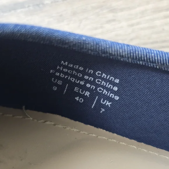 Draper James Lace Up Espadrilles Olivia Chambray NWOB Size 9 - Picture 8 of 9